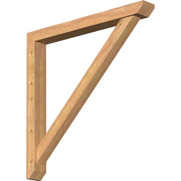 Ekena Millwork Traditional Slat Smooth Bracket w/ Offset Brace, Western Red Cedar, 5 1/2"W x 48"D x 48"H BKT0604X48X48TRA06SWR - main
